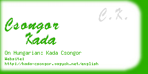 csongor kada business card